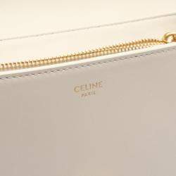 Pre Owned Celine Medium Nino White Leather Handbag