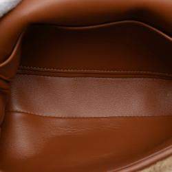 Pre Owned Celine Brown Shearling Triomphe Shoulder Bag