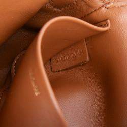 Pre Owned Celine Brown Shearling Triomphe Shoulder Bag