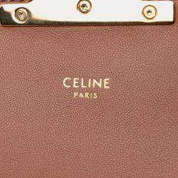 Pre Owned Celine Brown Triomphe Coated Canvas Claude Chain Shoulder Bag