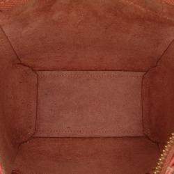 Pre Owned Celine Orange Pico Grained Calfskin Belt Bag
