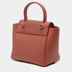 Pre Owned Celine Orange Pico Grained Calfskin Belt Bag