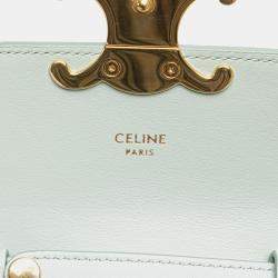 Pre Owned Celine Blue Mini Calfskin Claude Crossbody