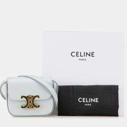 Pre Owned Celine Blue Mini Calfskin Claude Crossbody