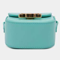 Pre Owned Celine Blue Leather Triomphe AirPods Case