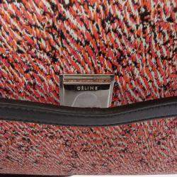 Pre Owned Celine Pink Micro Tweed Belt Satchel