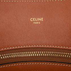 Pre Owned Celine Blue Small Triomphe Canvas Maillon Vertical Cabas Satchel
