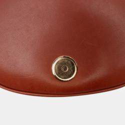 Pre Owned Celine Brown Small Leather Crecy Flap Crossbody