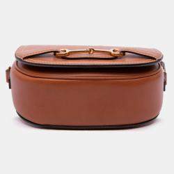 Pre Owned Celine Brown Small Leather Crecy Flap Crossbody