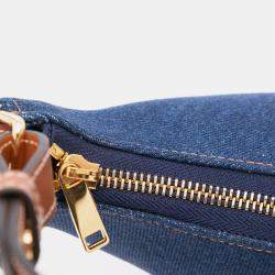 Pre Owned Celine Blue Denim Ava Shoulder Bag