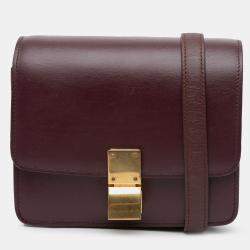 Pre Owned Celine Red Small Calfskin Classic Box