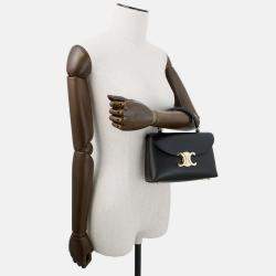 Pre Owned Celine Teen Nino 2-Way Handbag Black Smooth Satined Calf Leather