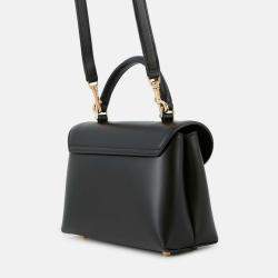 Pre Owned Celine Teen Nino 2-Way Handbag Black Smooth Satined Calf Leather