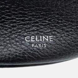 Pre Owned Celine Big Bag Bucket Black Leather Size Nano 2Way Handbag