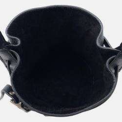 Pre Owned Celine Big Bag Bucket Black Leather Size Nano 2Way Handbag