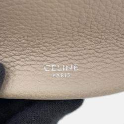 Pre Owned Celine Big Beige Leather Nano 2Way Bucket Bag 