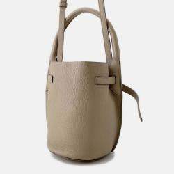 Pre Owned Celine Big Beige Leather Nano 2Way Bucket Bag 