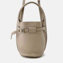 Pre Owned Celine Big Beige Leather Nano 2Way Bucket Bag 