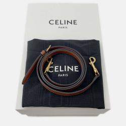 Pre Owned Celine Triomphe Boston Tan Leather Small 2-Way Handbag