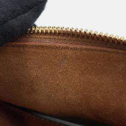 Pre Owned Celine Triomphe Boston Tan Leather Small 2-Way Handbag