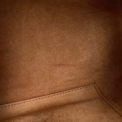 Pre Owned Celine Triomphe Boston Tan Leather Small 2-Way Handbag