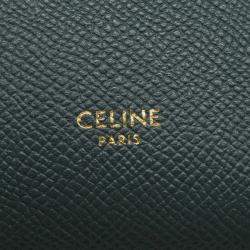 Pre Owned Celine Belt Bag Dark Green Leather Size Micro