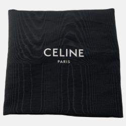 Pre Owned Celine Small Kabatais 2-Way Bag Navy Blue/Brown Canvas Leather