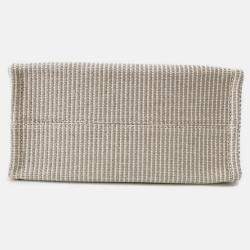 Pre Owned Celine Small Kabatais 2-Way Bag Gray/Brown Canvas Leather