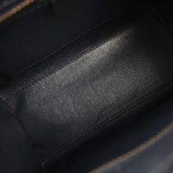 Pre Owned Celine Navy Leather Nano Luggage Tote Bag