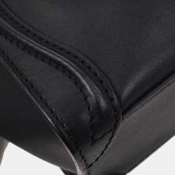 Pre Owned Celine Navy Leather Nano Luggage Tote Bag