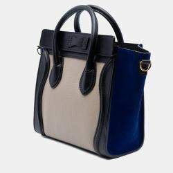 Pre Owned Celine Multicolor Nano Tricolor Leather Luggage Tote