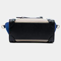 Pre Owned Celine Multicolor Nano Tricolor Leather Luggage Tote