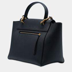 Pre Owned Celine Black Mini Grained Calfskin Belt Bag