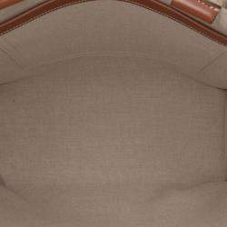 Pre Owned Celine Beige Brown Large Mohair Triomphe Cabas Thais Tote