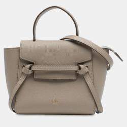 Pre Owned Celine Brown Pico Grained Calfskin Belt Bag