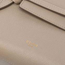 Pre Owned Celine Brown Pico Grained Calfskin Belt Bag
