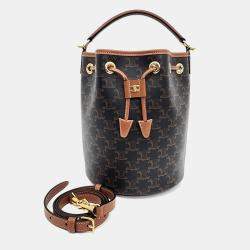 Pre Owned Celine Brown PVC Triumph Clara Bag