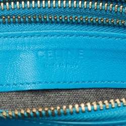 Pre Owned Celine Blue Leather Small Trio Crossbody Bag