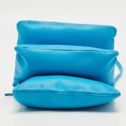 Pre Owned Celine Blue Leather Small Trio Crossbody Bag