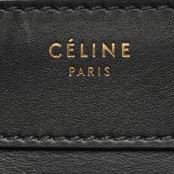 Pre Owned Celine Black Leather Micro Luggage Tote