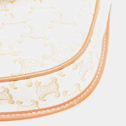 Pre Owned Celine Mini Triomphe Coated Canvas Besace Crossbody