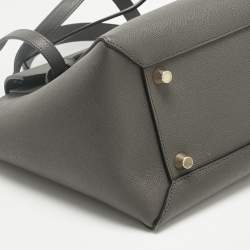 Pre Owned Celine Grey Leather Mini Belt Top Handle Bag