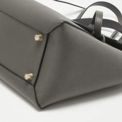 Pre Owned Celine Grey Leather Mini Belt Top Handle Bag
