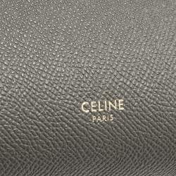 Pre Owned Celine Grey Leather Mini Belt Top Handle Bag