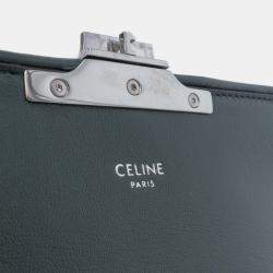 Pre Owned Celine Multicolor Shearling Triomphe Chain Shoulder Bag