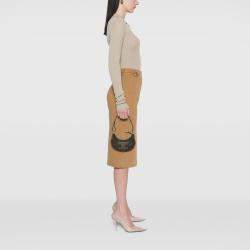 Pre Owned Celine Brown Mini Triomphe Coated Canvas Ava Shoulder Bag