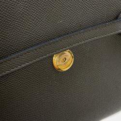 Pre Owned Celine Belt Bag Gray Leather Size Nano