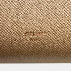 Pre Owned Celine Belt Bag Beige Leather Size Micro