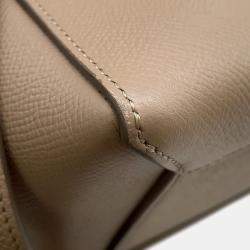 Pre Owned Celine Belt Bag Beige Leather Size Micro