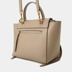 Pre Owned Celine Belt Bag Beige Leather Size Micro